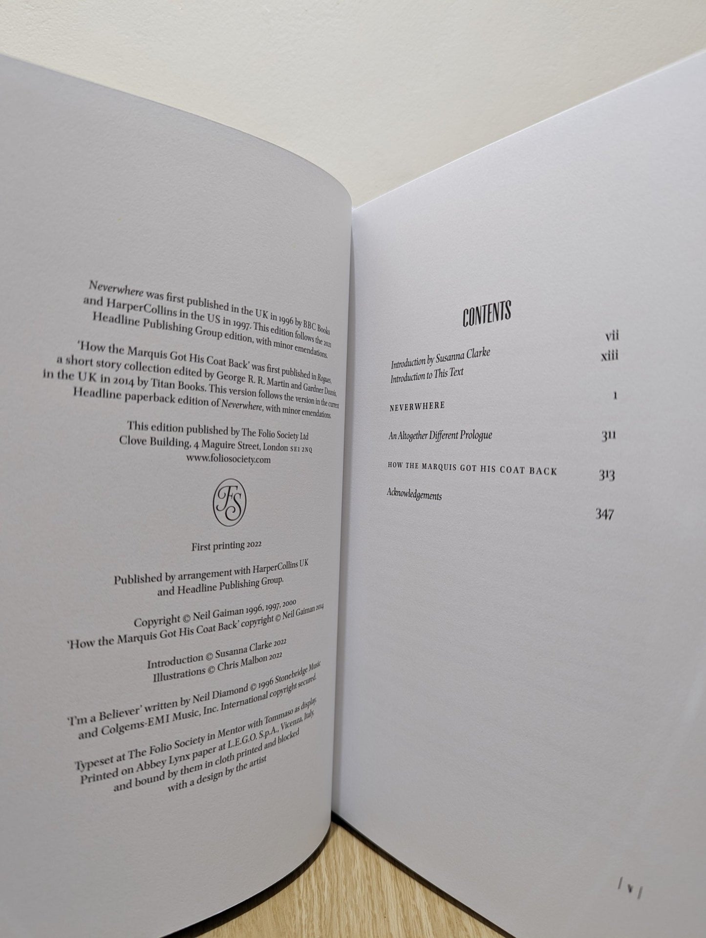 Neverwhere by Neil Gaiman (Folio Slipcase Edition) - Fialta Books