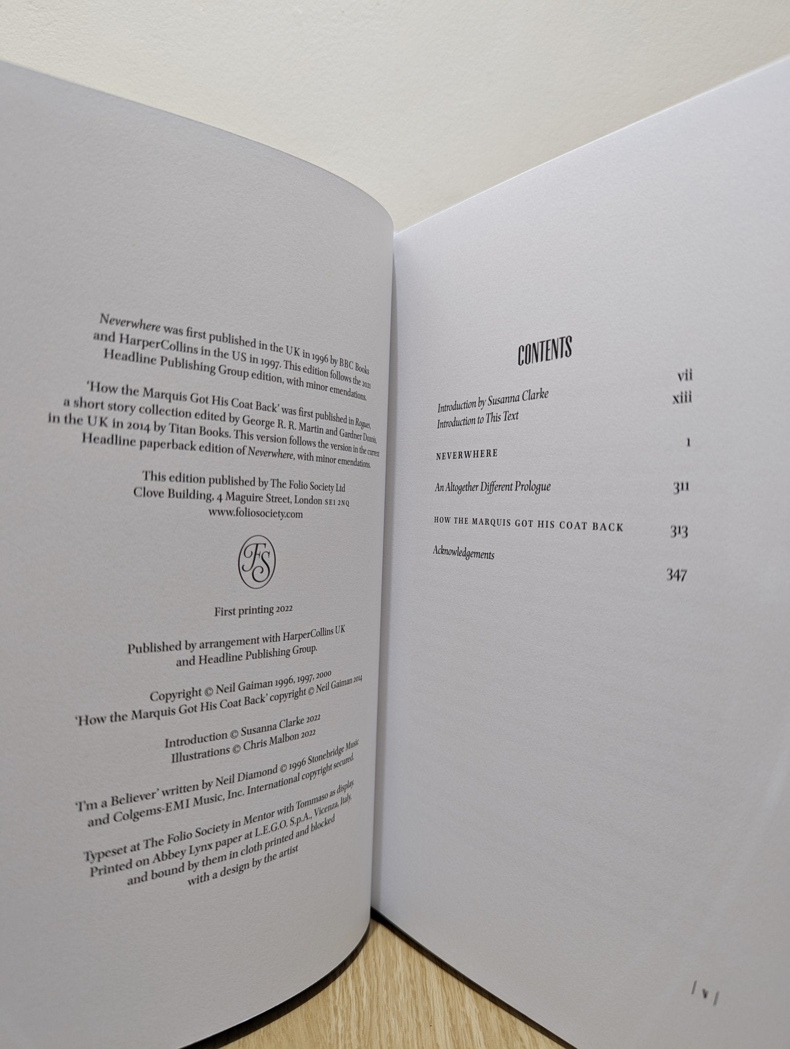 Neverwhere by Neil Gaiman (Folio Slipcase Edition) - Fialta Books