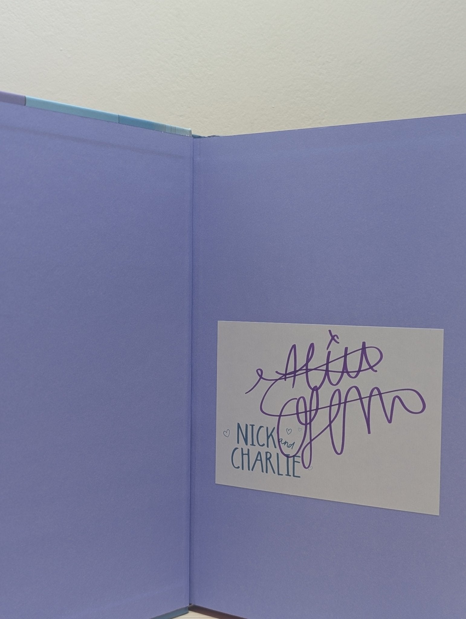 Nick and Charlie: A Heartstopper novella by Alice Oseman (Signed Hardback Edition with sprayed edges) - Fialta Books