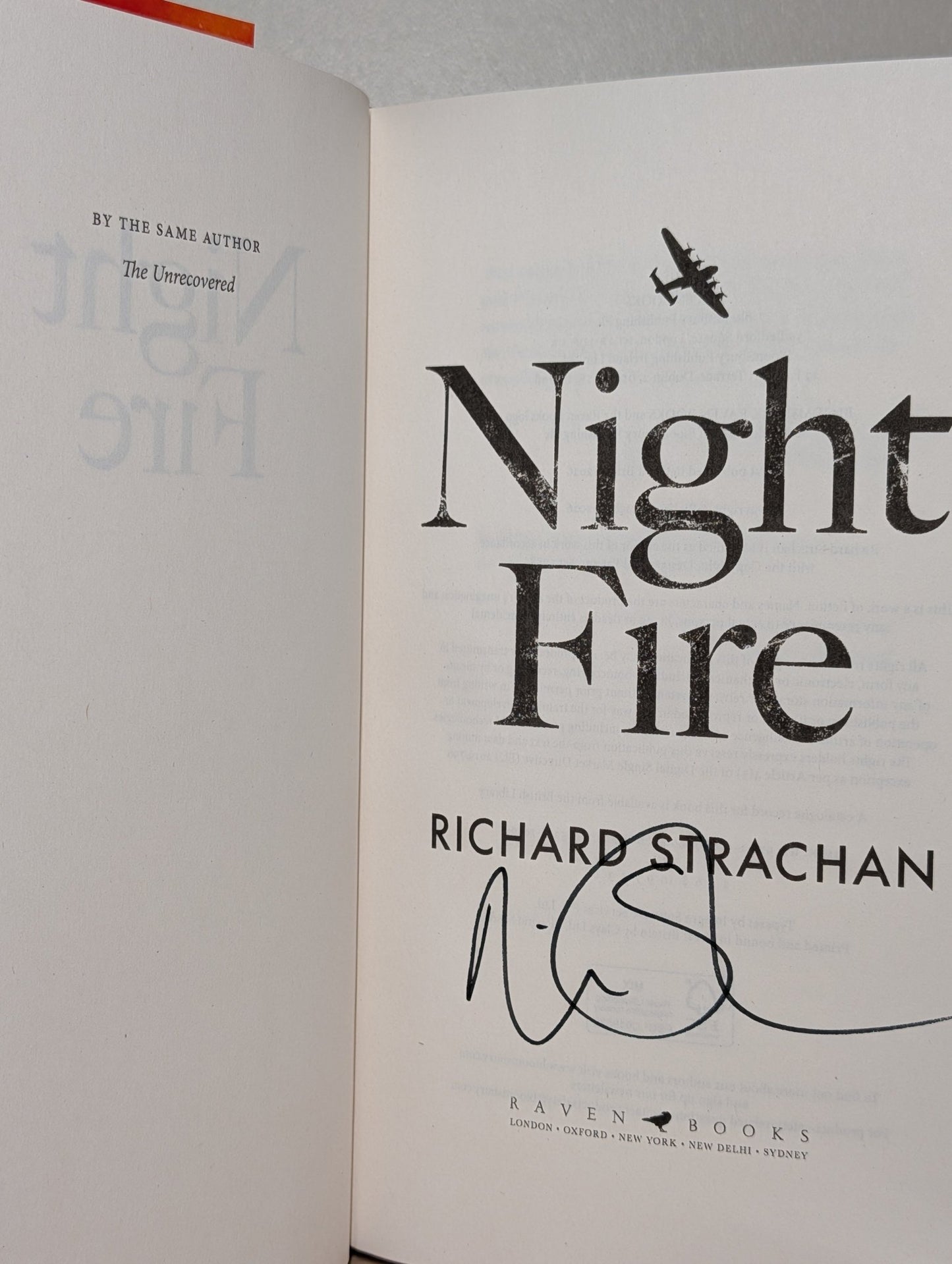 Night Fire by Richard Strachan (Signed First Edition) - Fialta Books