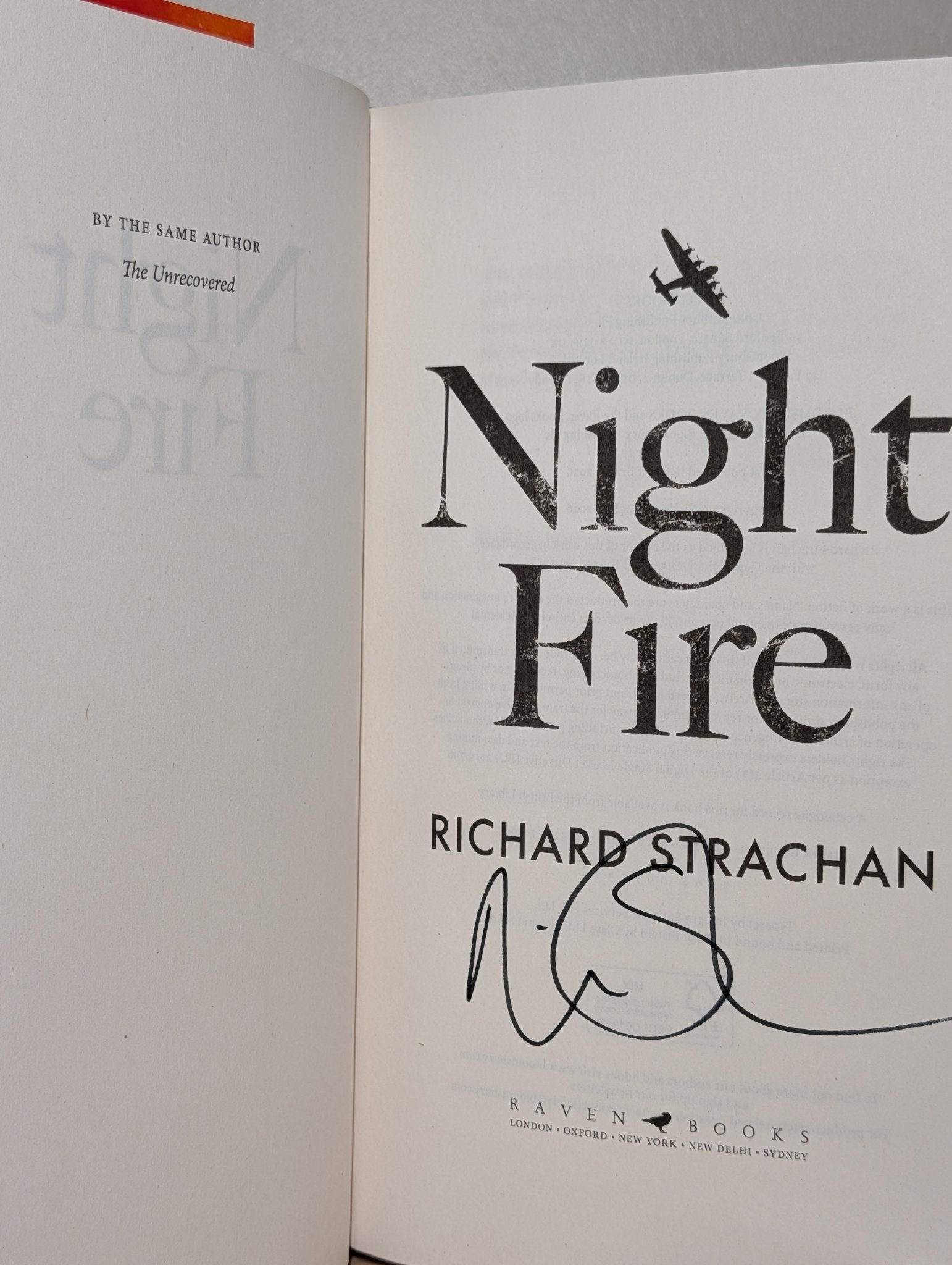 Night Fire by Richard Strachan (Signed First Edition) - Fialta Books