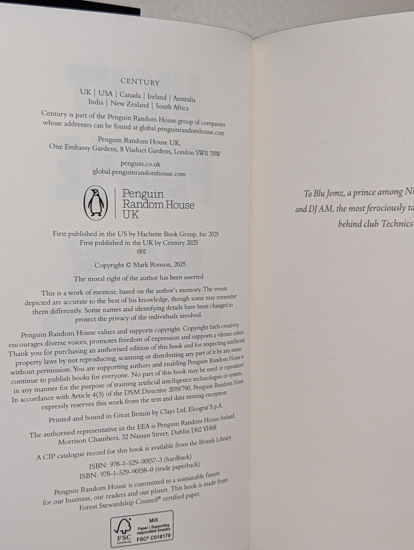 Night People by Mark Ronson (Signed First Edition) - Fialta Books