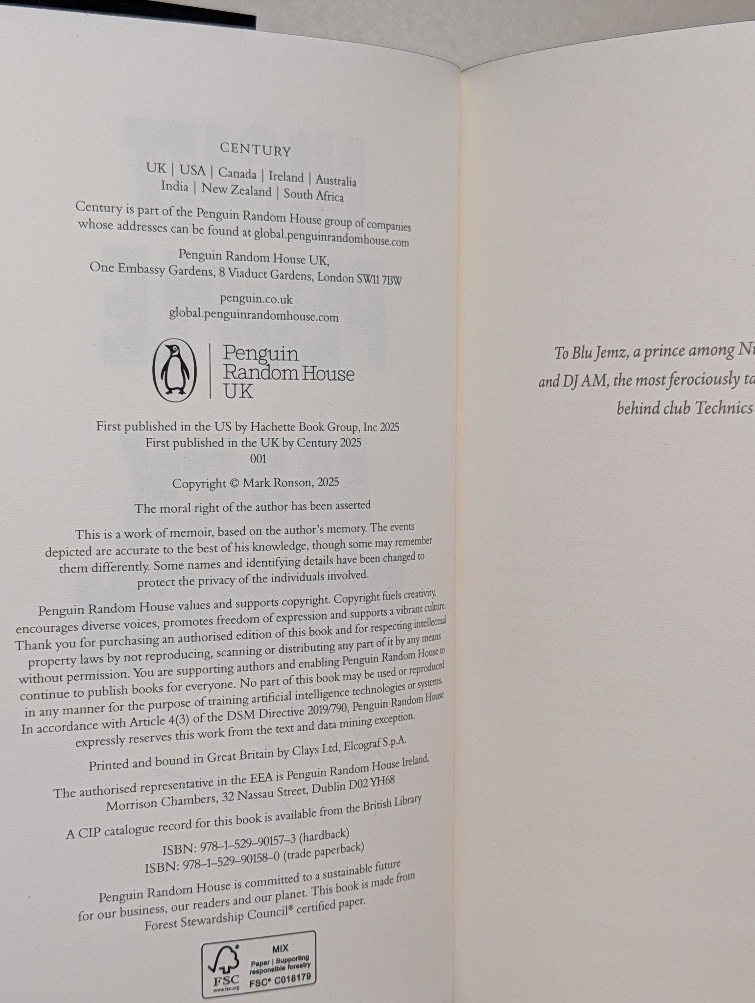 Night People by Mark Ronson (Signed First Edition) - Fialta Books