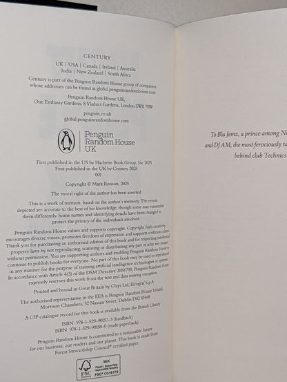 Night People by Mark Ronson (Signed First Edition) - Fialta Books