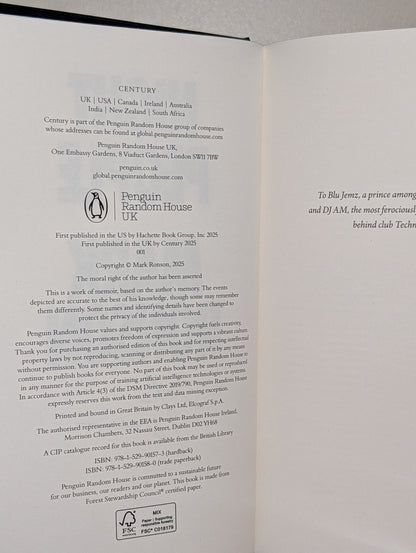 Night People by Mark Ronson (Signed First Edition with sprayed edges) - Fialta Books