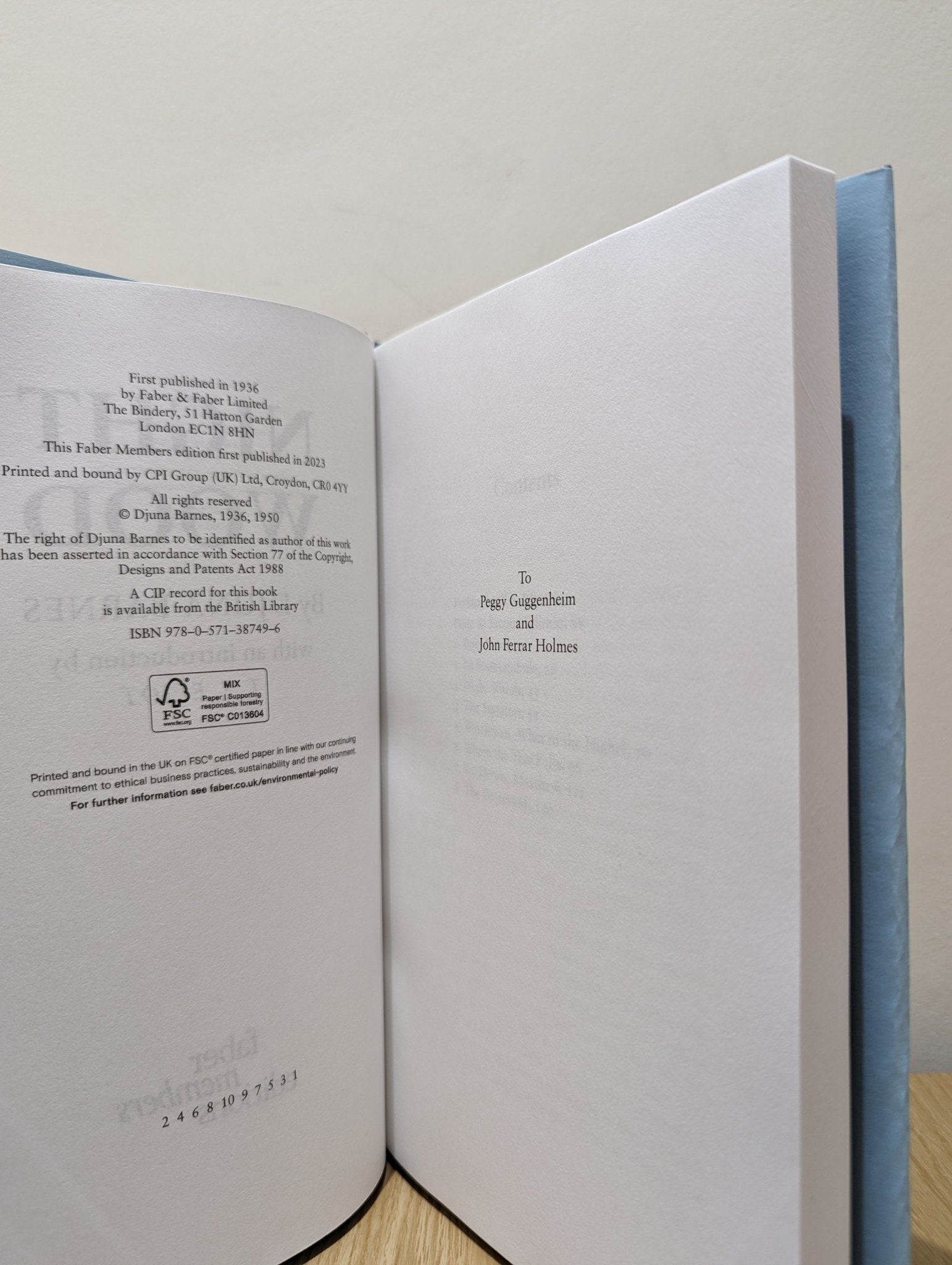 Night Wood by Djuna Barnes (Facsimile Edition) - Fialta Books