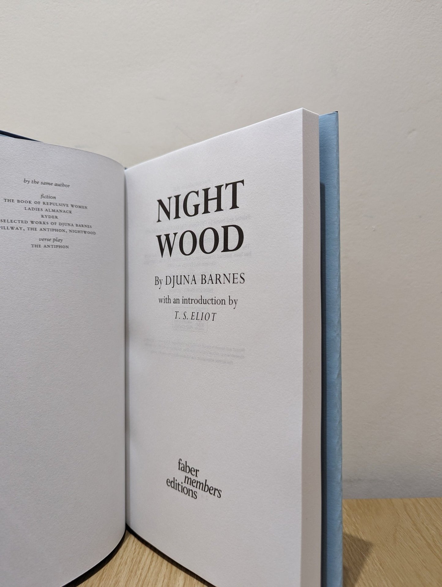 Night Wood by Djuna Barnes (Facsimile Edition) - Fialta Books