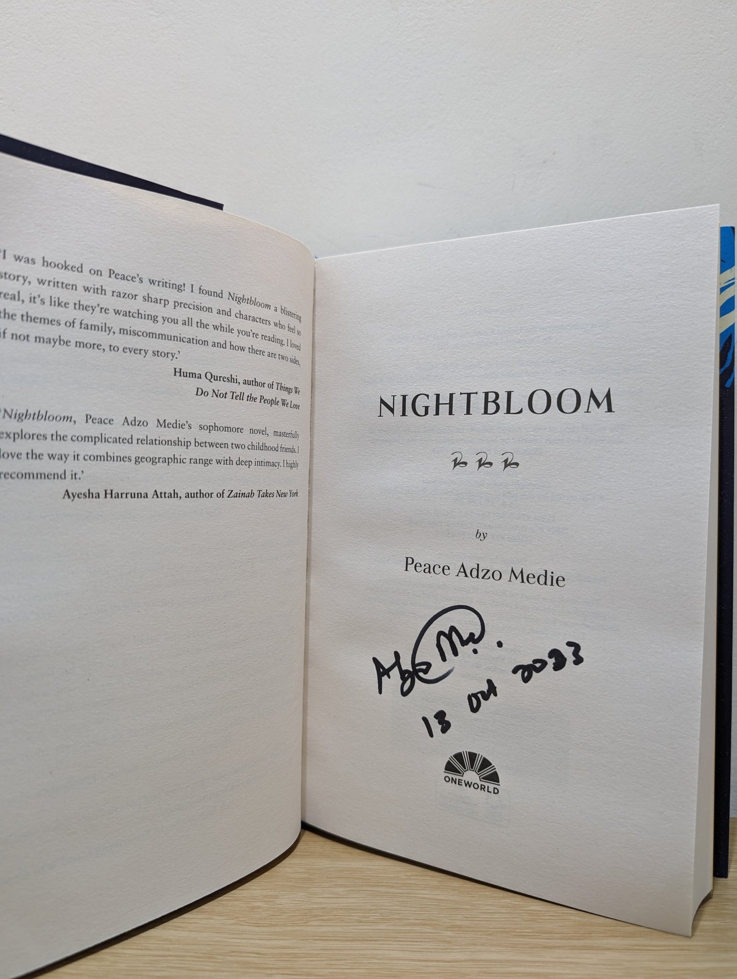 Nightbloom by Peace Adzo Medie (Signed First Edition) - Fialta Books