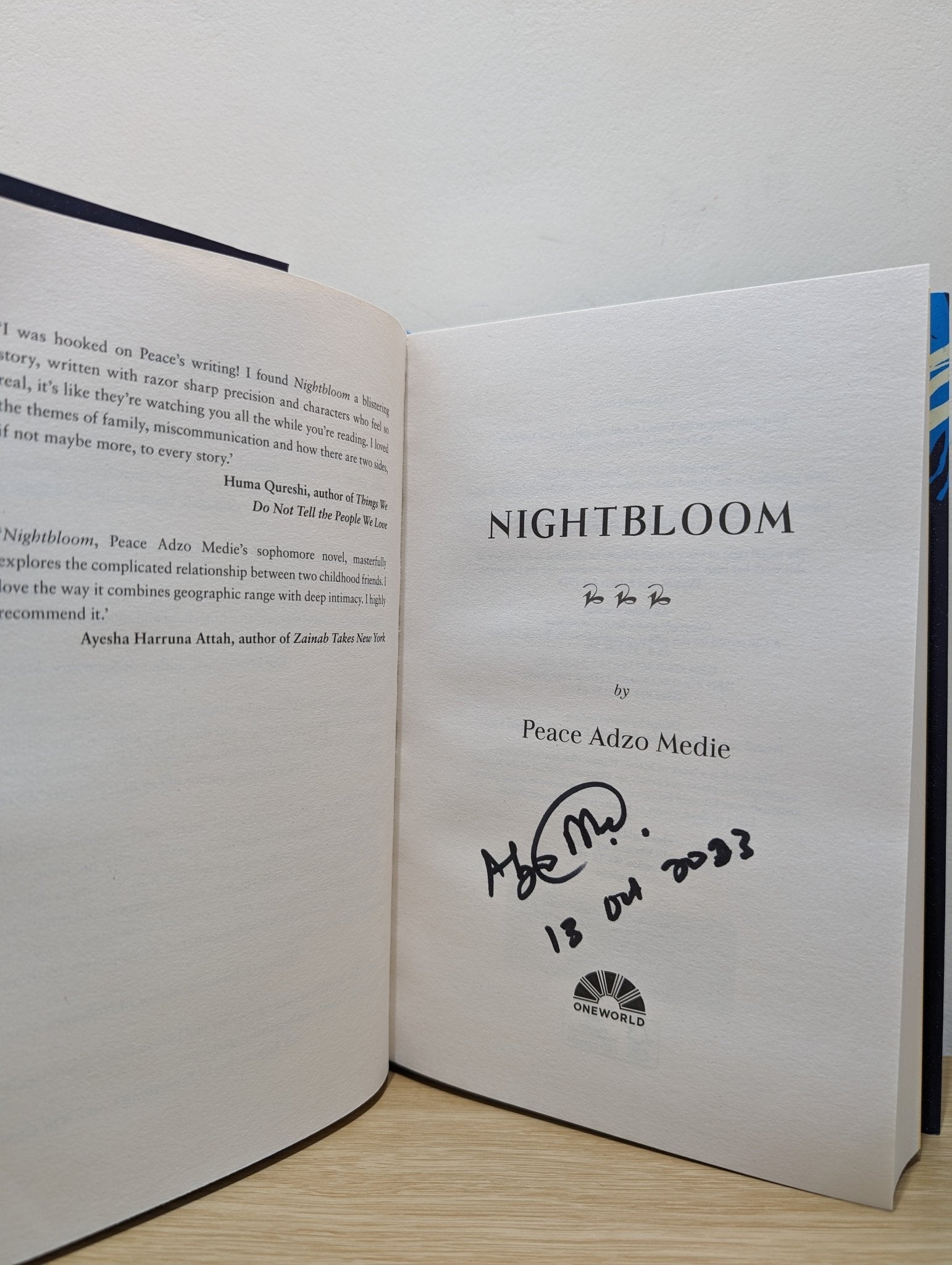 Nightbloom by Peace Adzo Medie (Signed First Edition) - Fialta Books
