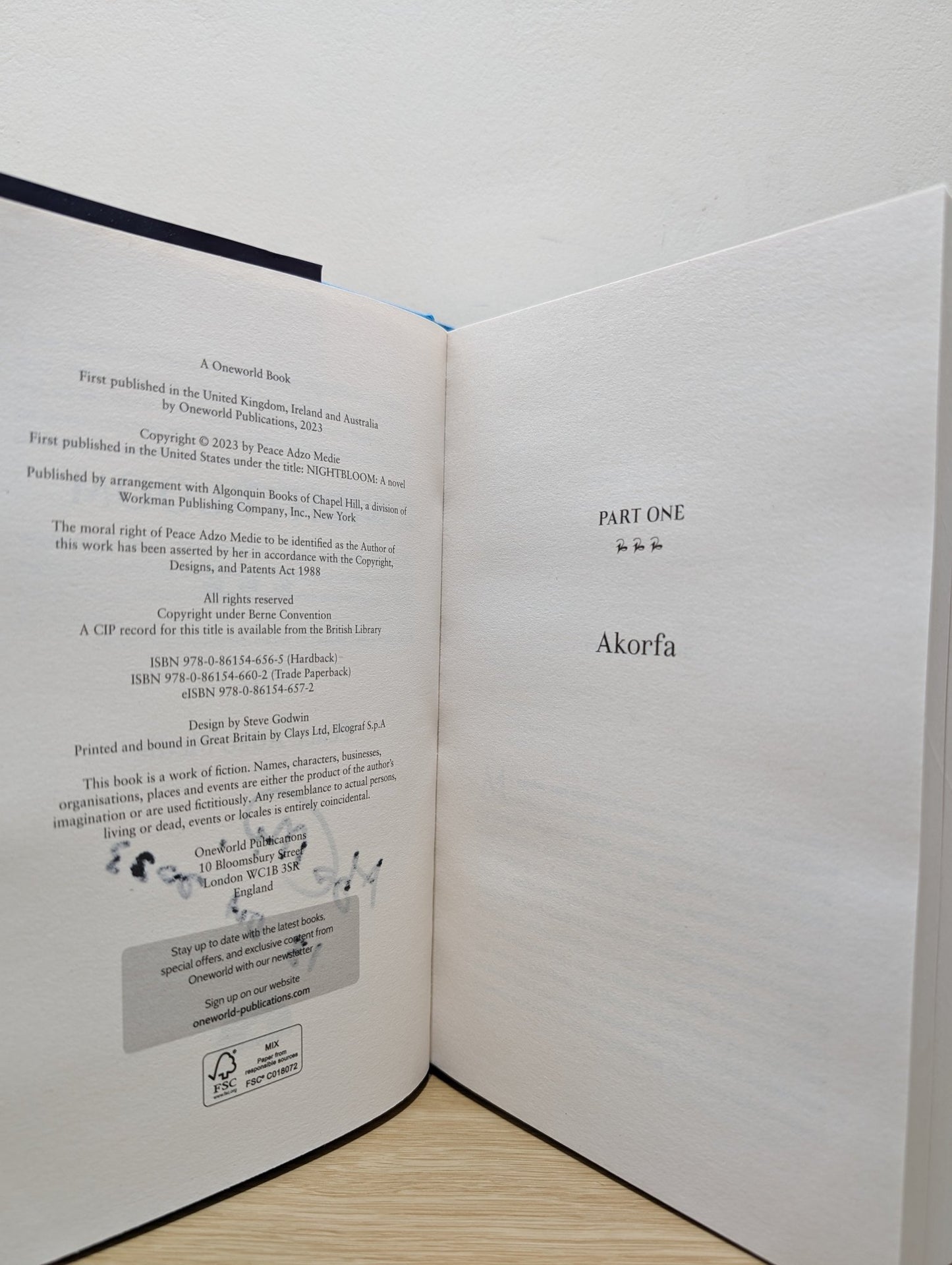 Nightbloom by Peace Adzo Medie (Signed First Edition) - Fialta Books