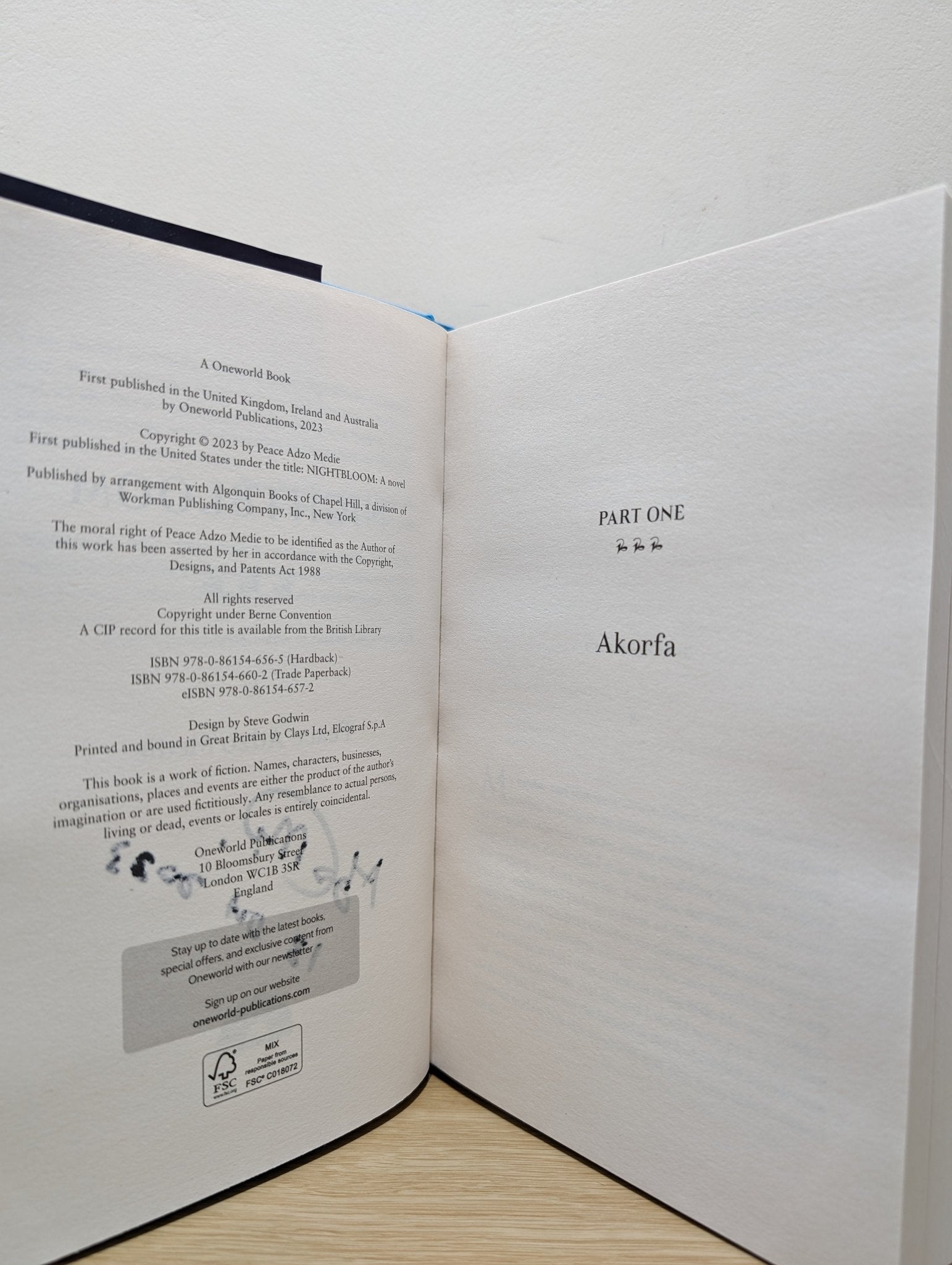 Nightbloom by Peace Adzo Medie (Signed First Edition) - Fialta Books