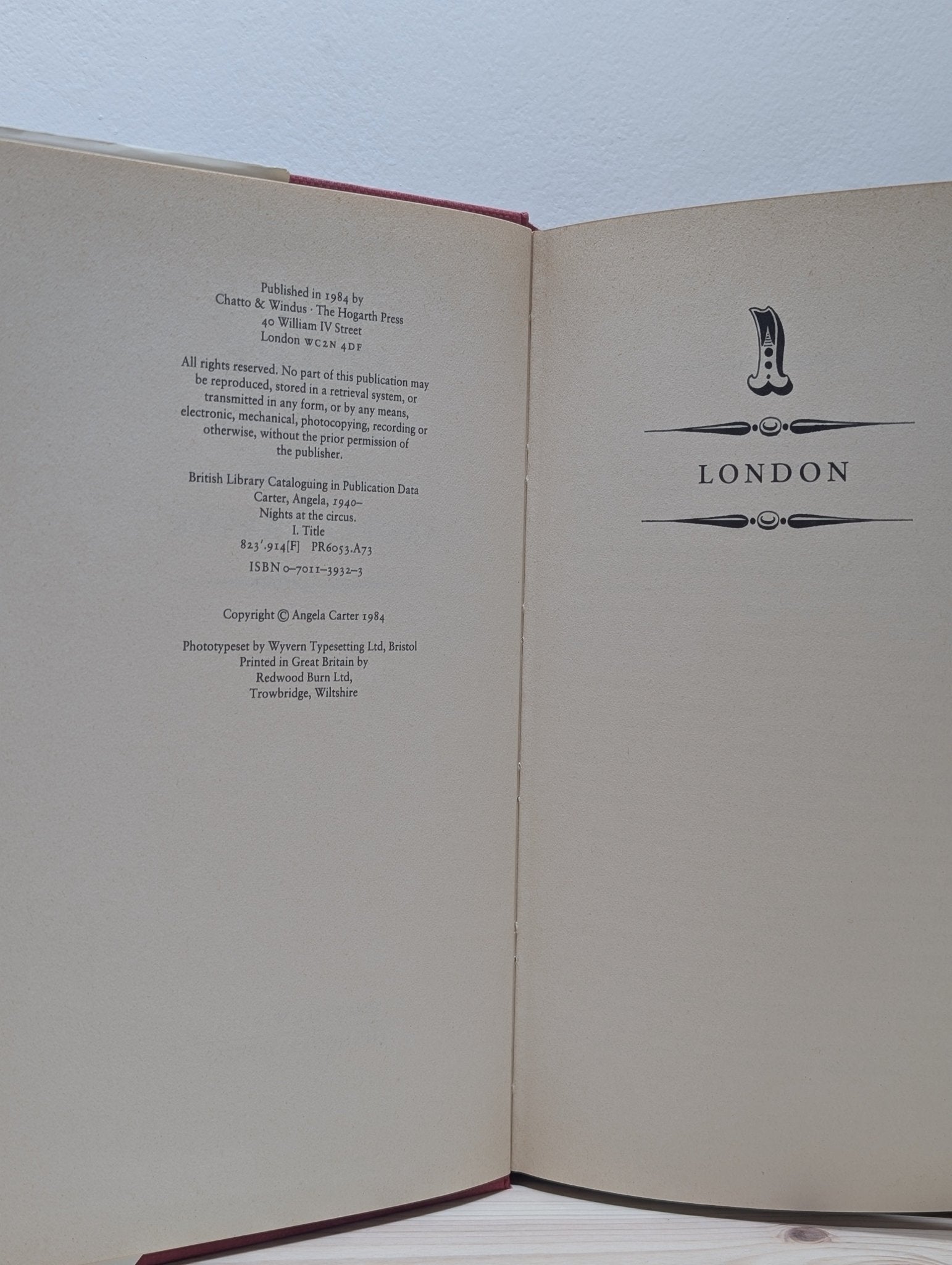 Nights at the Circus by Angela Carter (First Edition) - Fialta Books