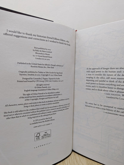 Nights of Plague by Orhan Pamuk (Signed First Edition) - Fialta Books