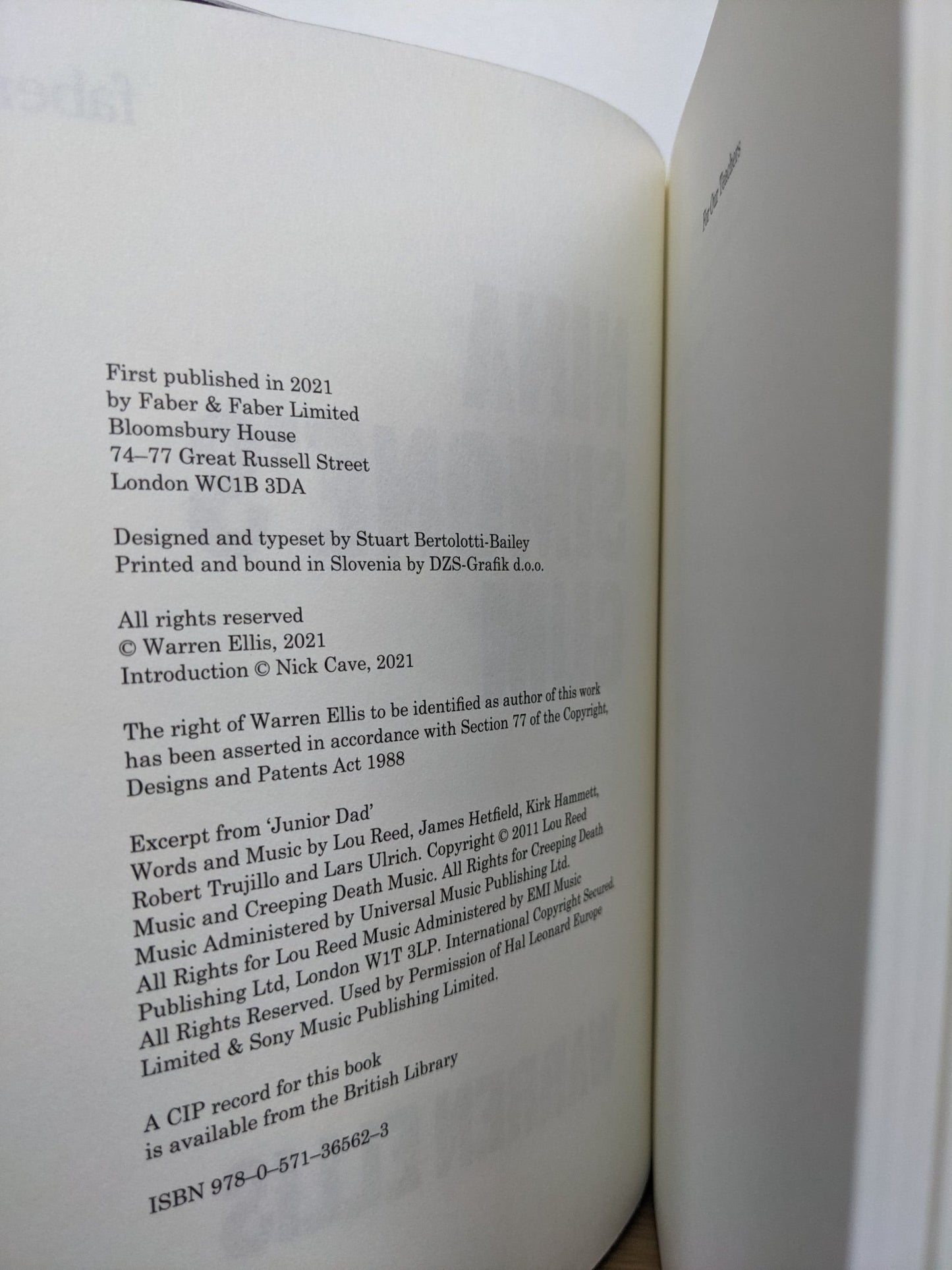 Nina Simone's Gum by Warren Ellis (Signed First Edition) - Fialta Books