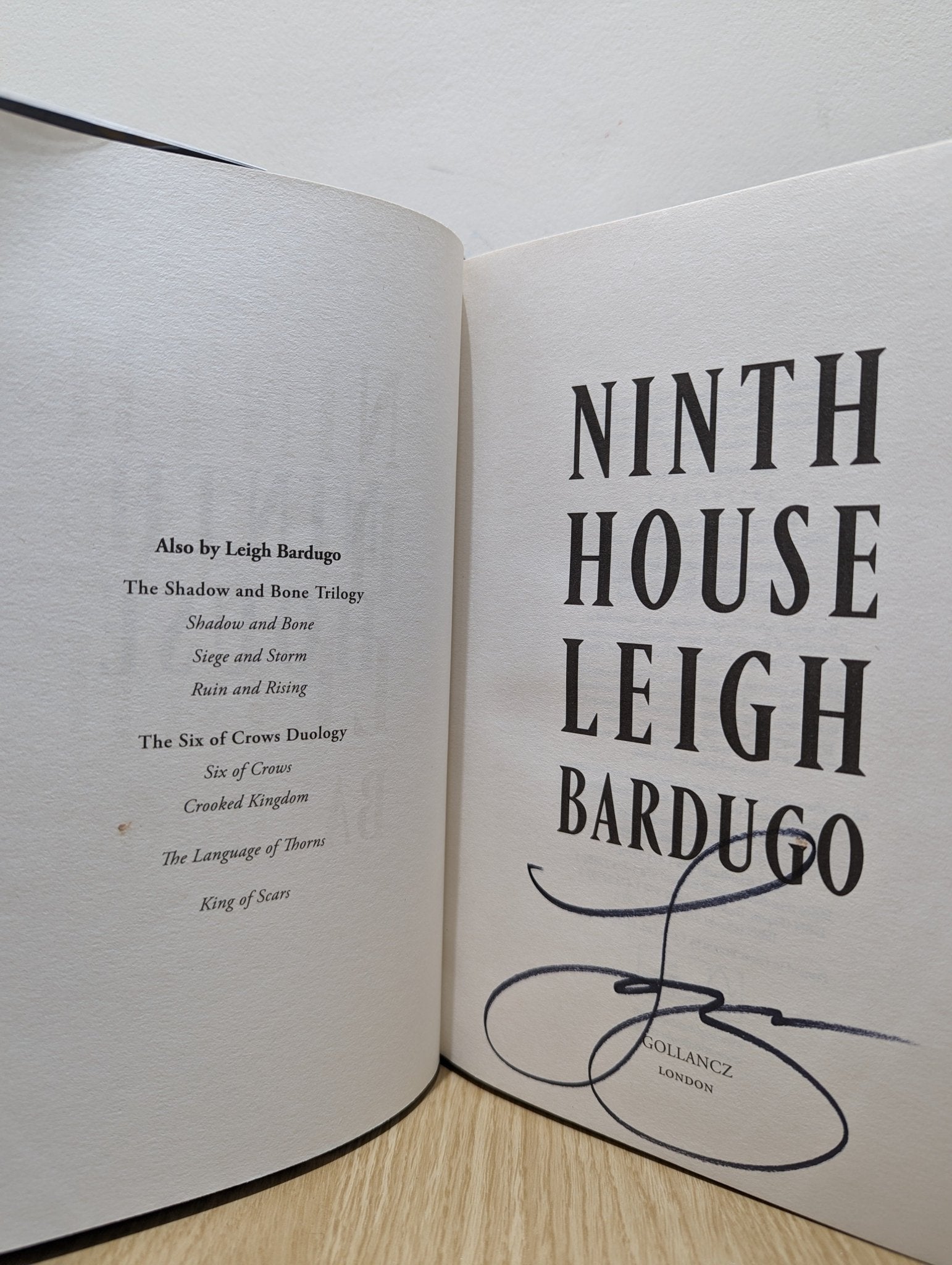 Ninth House by Leigh Bardugo (Signed UK First Edition) - Fialta Books