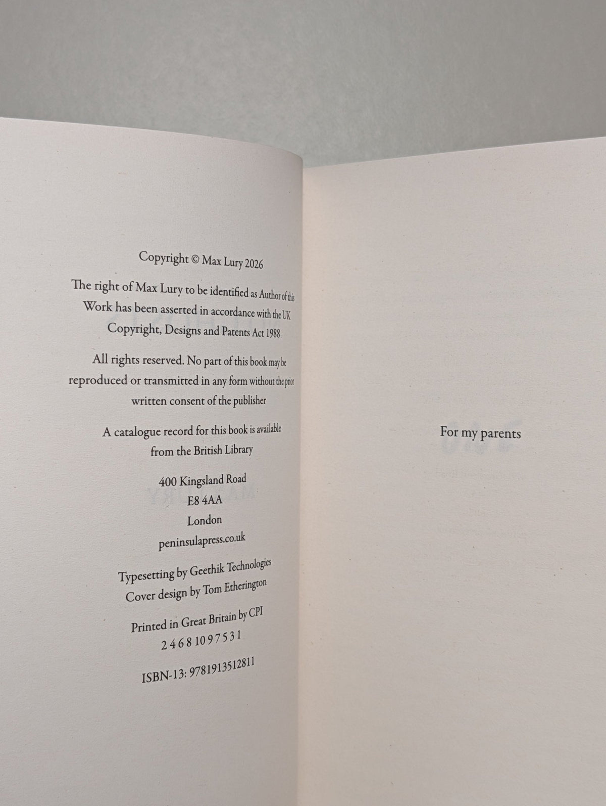 No Ghosts by Max Lury (First Edition) - Fialta Books