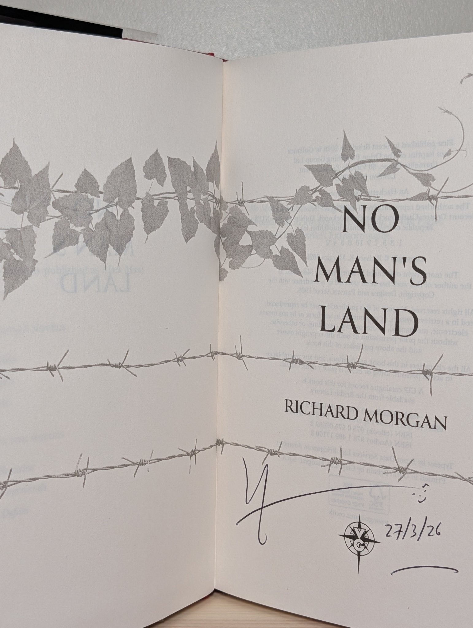 No Man's Land (Signed Dated First Edition) by Richard Morgan - Fialta Books