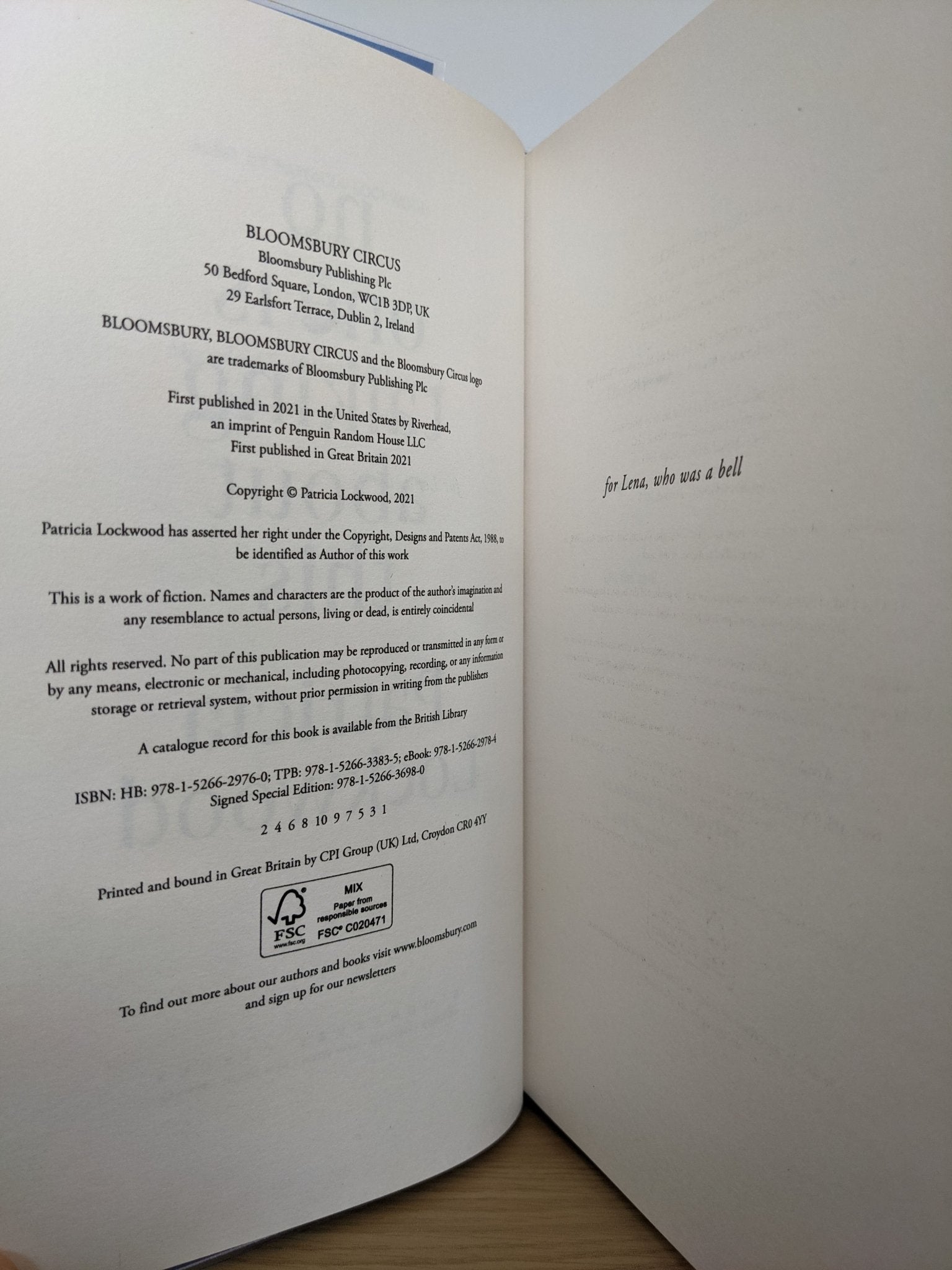 No One Is Talking About This by Patricia Lockwood (Signed First Edition) - Fialta Books