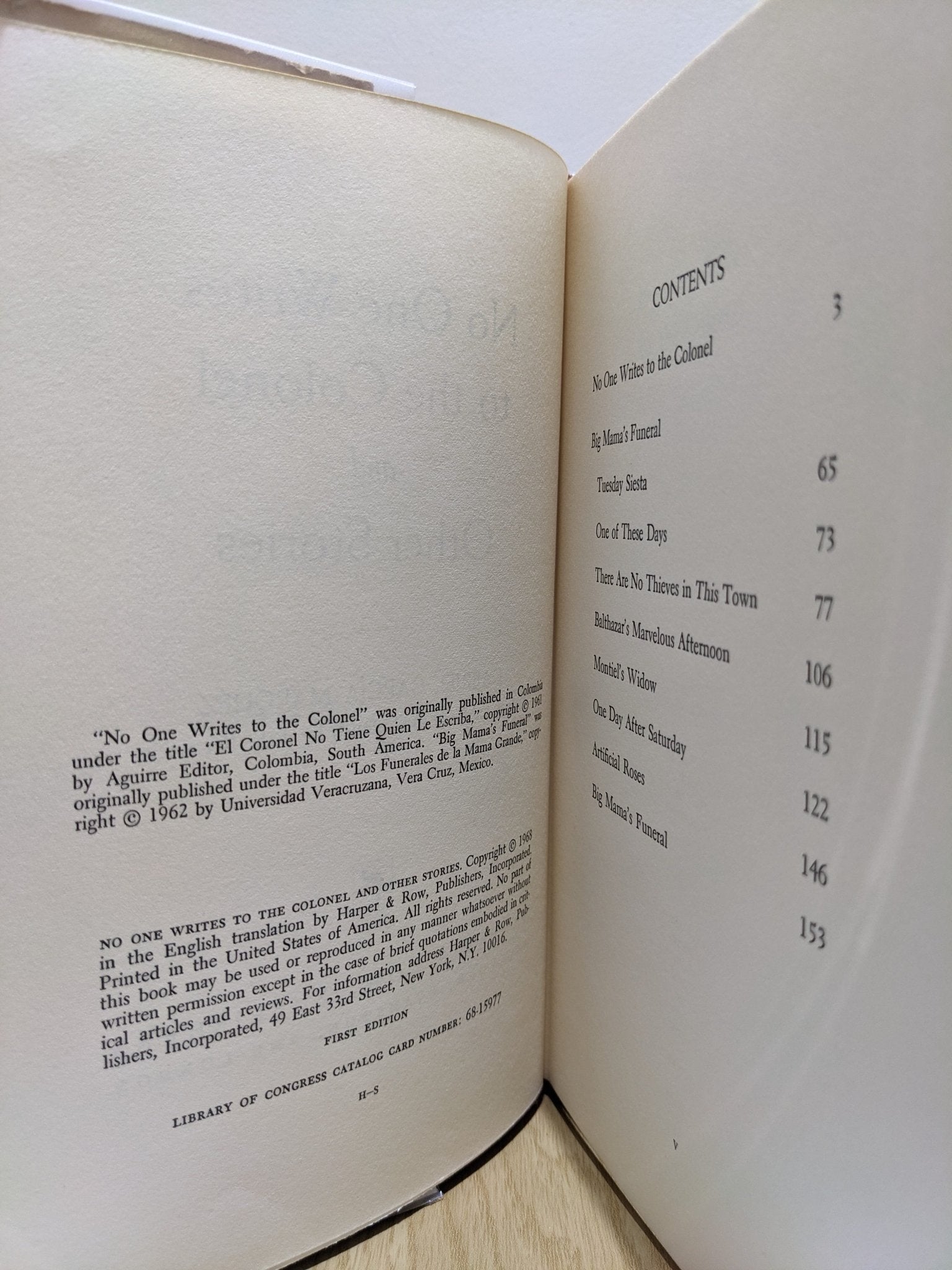 No One Writes to the Colonel and Other Stories by Gabriel Garcia Marquez - Fialta Books