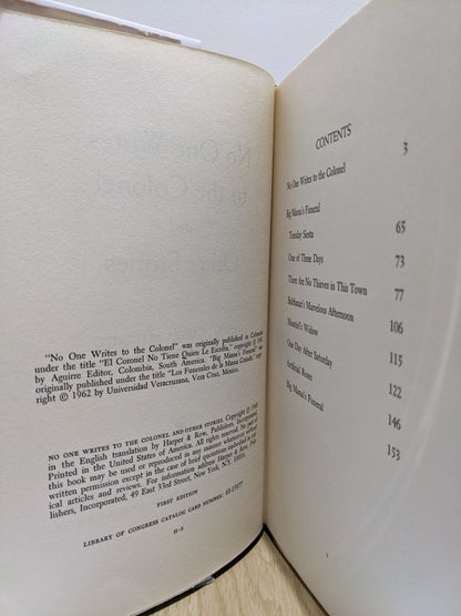 No One Writes to the Colonel and Other Stories by Gabriel Garcia Marquez - Fialta Books