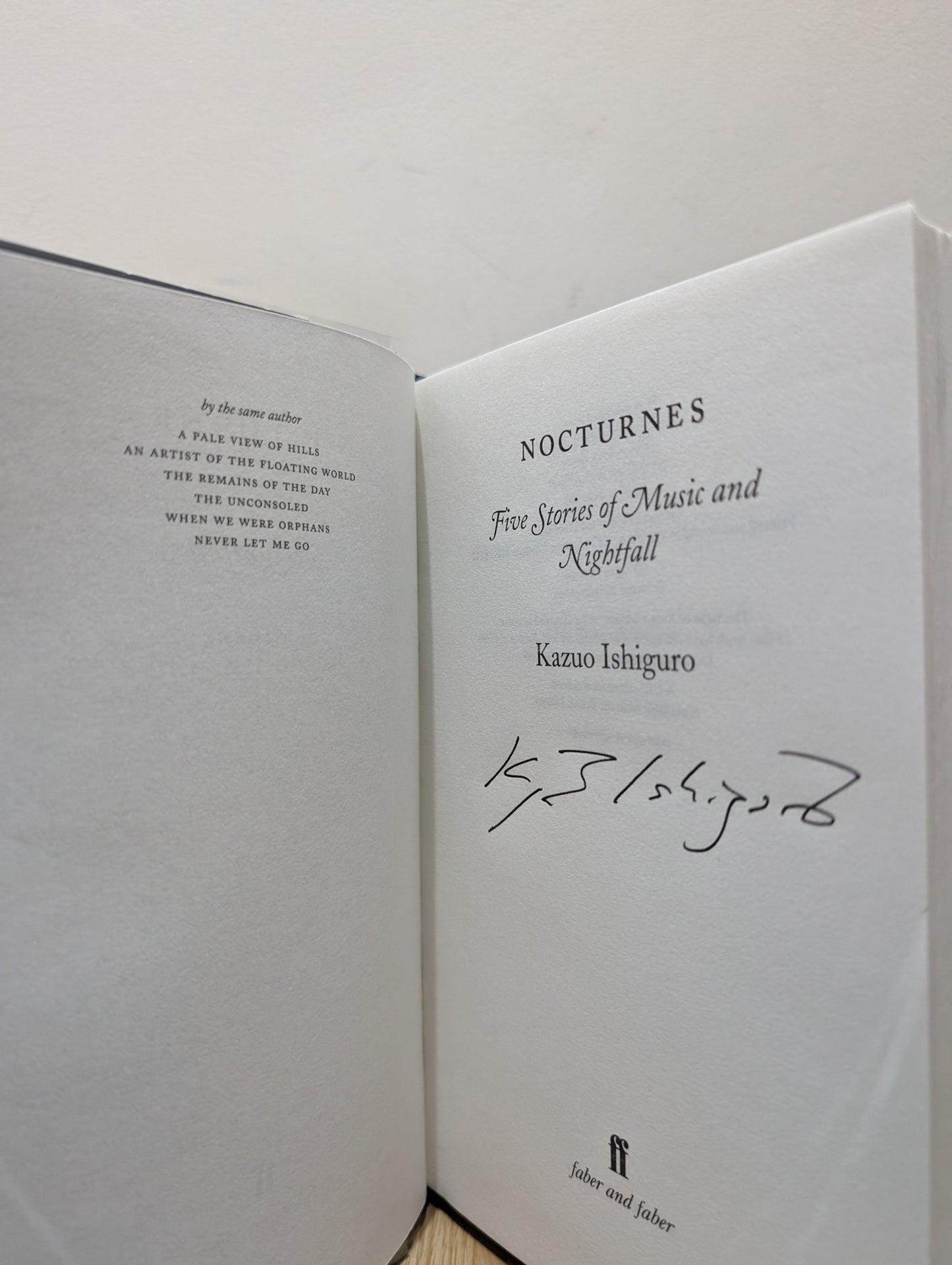 Nocturnes: Five Stories of Music and Nightfall by Kazuo Ishiguro (First Edition) - Fialta Books