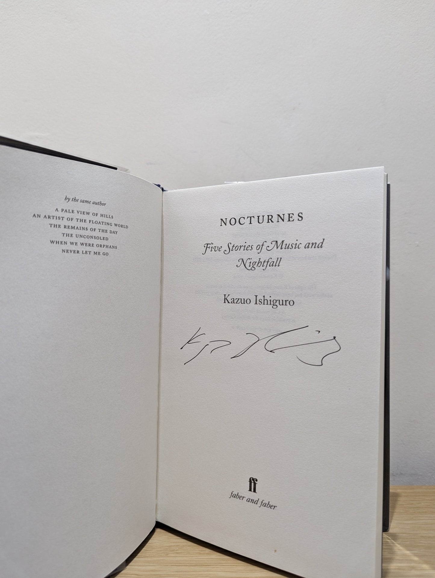 Nocturnes: Five Stories of Music and Nightfall by Kazuo Ishiguro (Signed First Edition) - Fialta Books