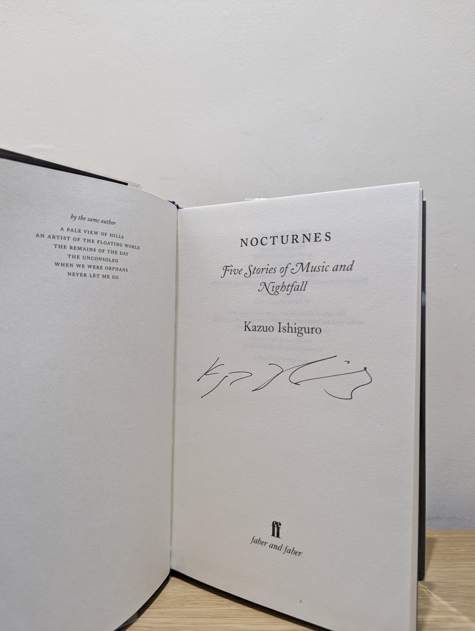Nocturnes: Five Stories of Music and Nightfall by Kazuo Ishiguro (Signed First Edition) - Fialta Books