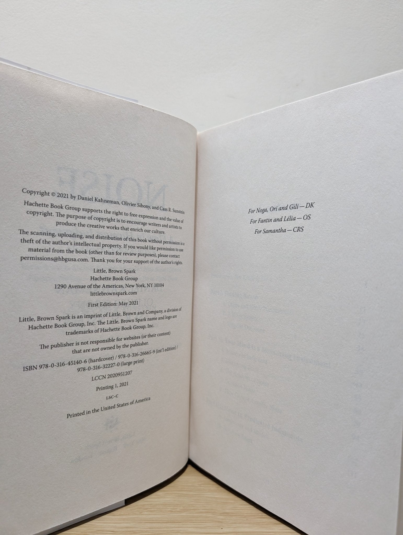 Noise by Daniel Kahneman (First Edition) - Fialta Books