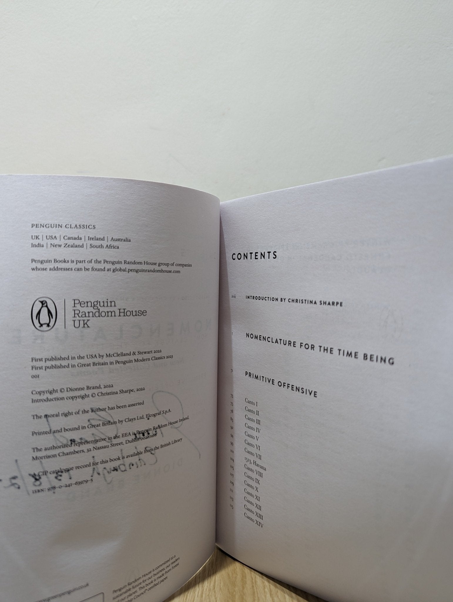 Nomenclature: New and Collected Poems by Dionne Brand (Signed Dated Edition) - Fialta Books