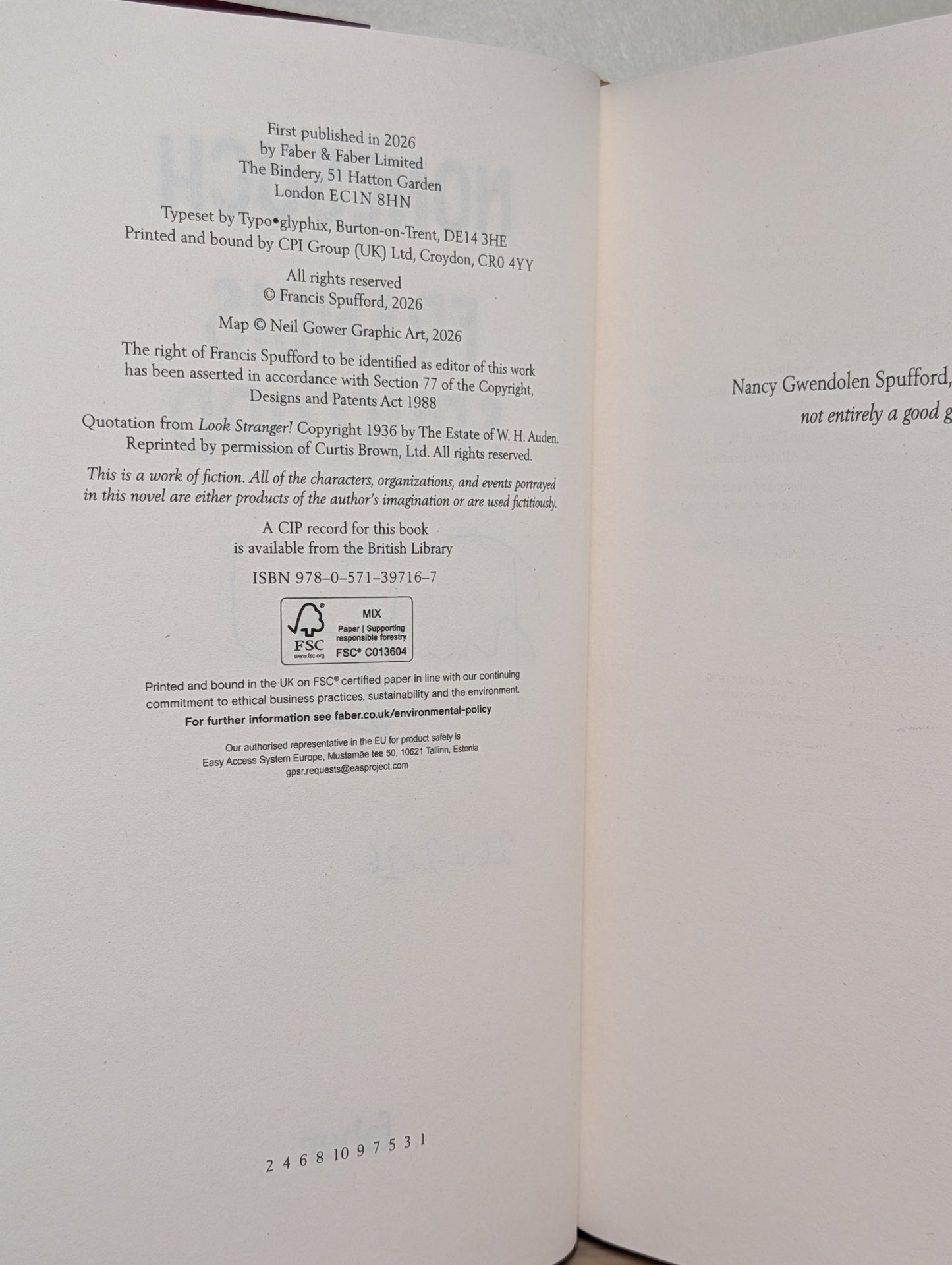 Nonesuch by Francis Spufford (Signed Dated First Edition) - Fialta Books