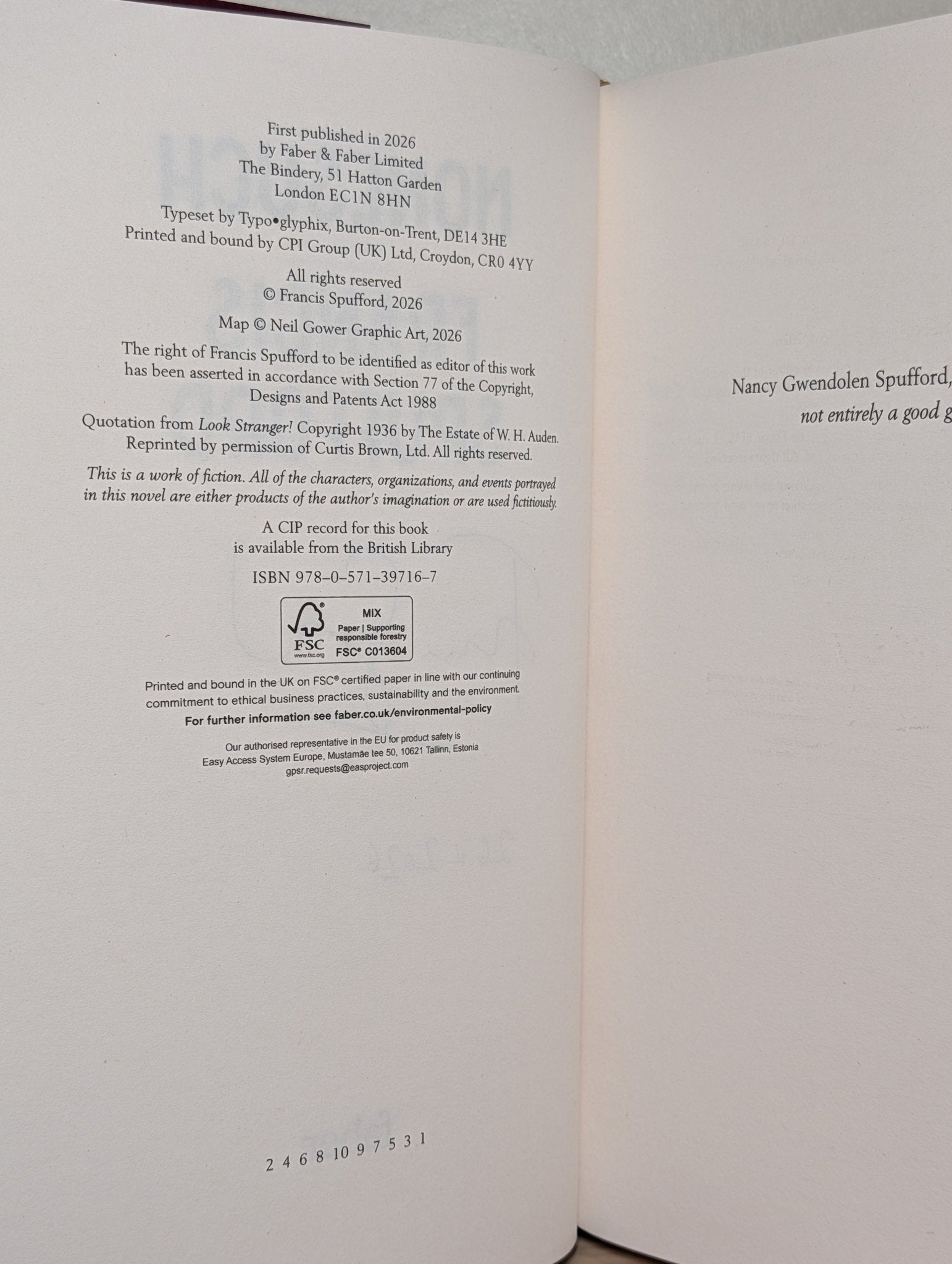 Nonesuch by Francis Spufford (Signed Dated First Edition) - Fialta Books