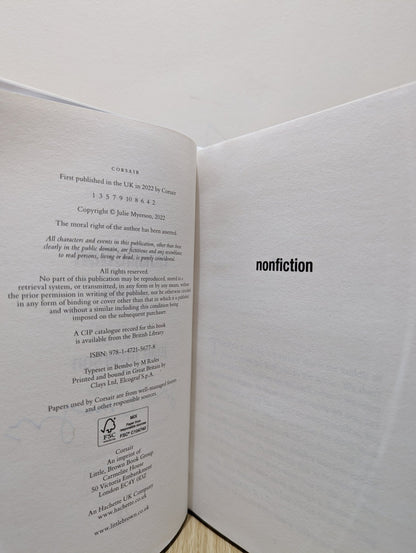 Nonfiction: A novel by Julie Myerson (Signed First Edition) - Fialta Books