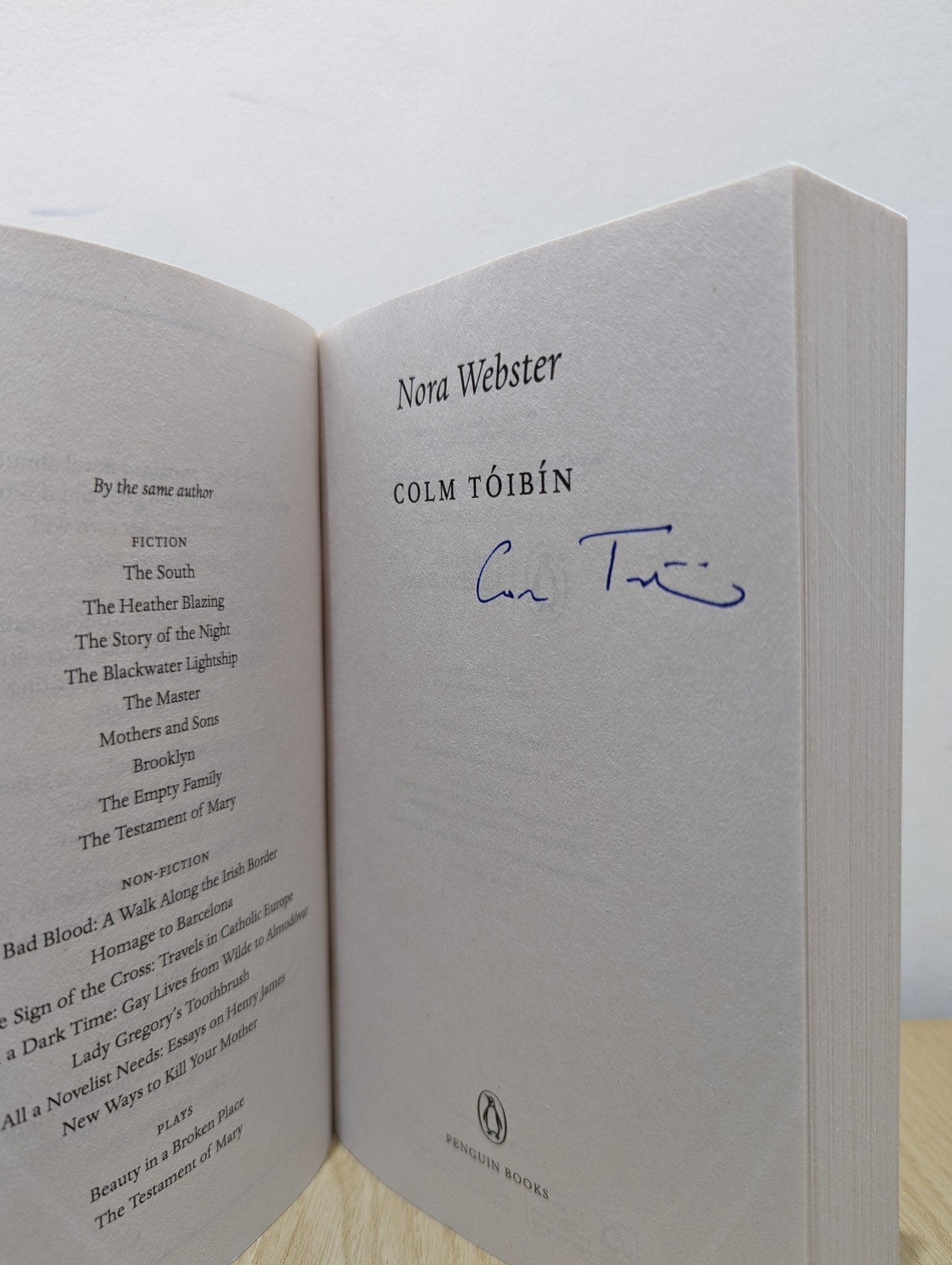Nora Webster by Colm Tóibín (Signed) - Fialta Books