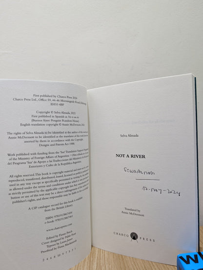 Not a River by Selva Almada (Signed Dated First Edition) - Fialta Books
