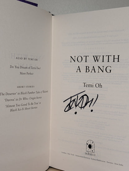 Not With a Bang by Temi Oh (Signed First Edition) - Fialta Books