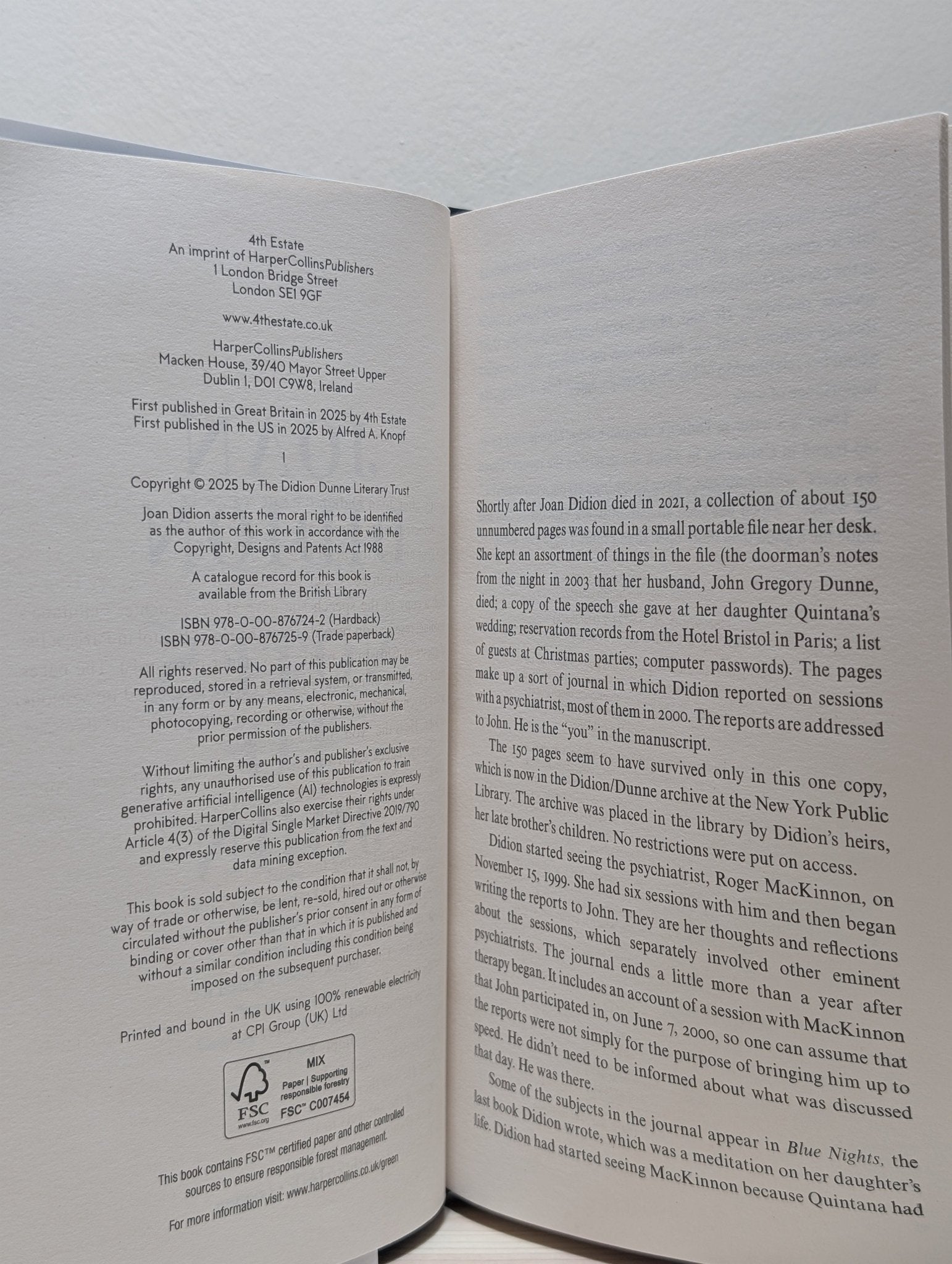 Notes to John by Joan Didion (First Edition) - Fialta Books