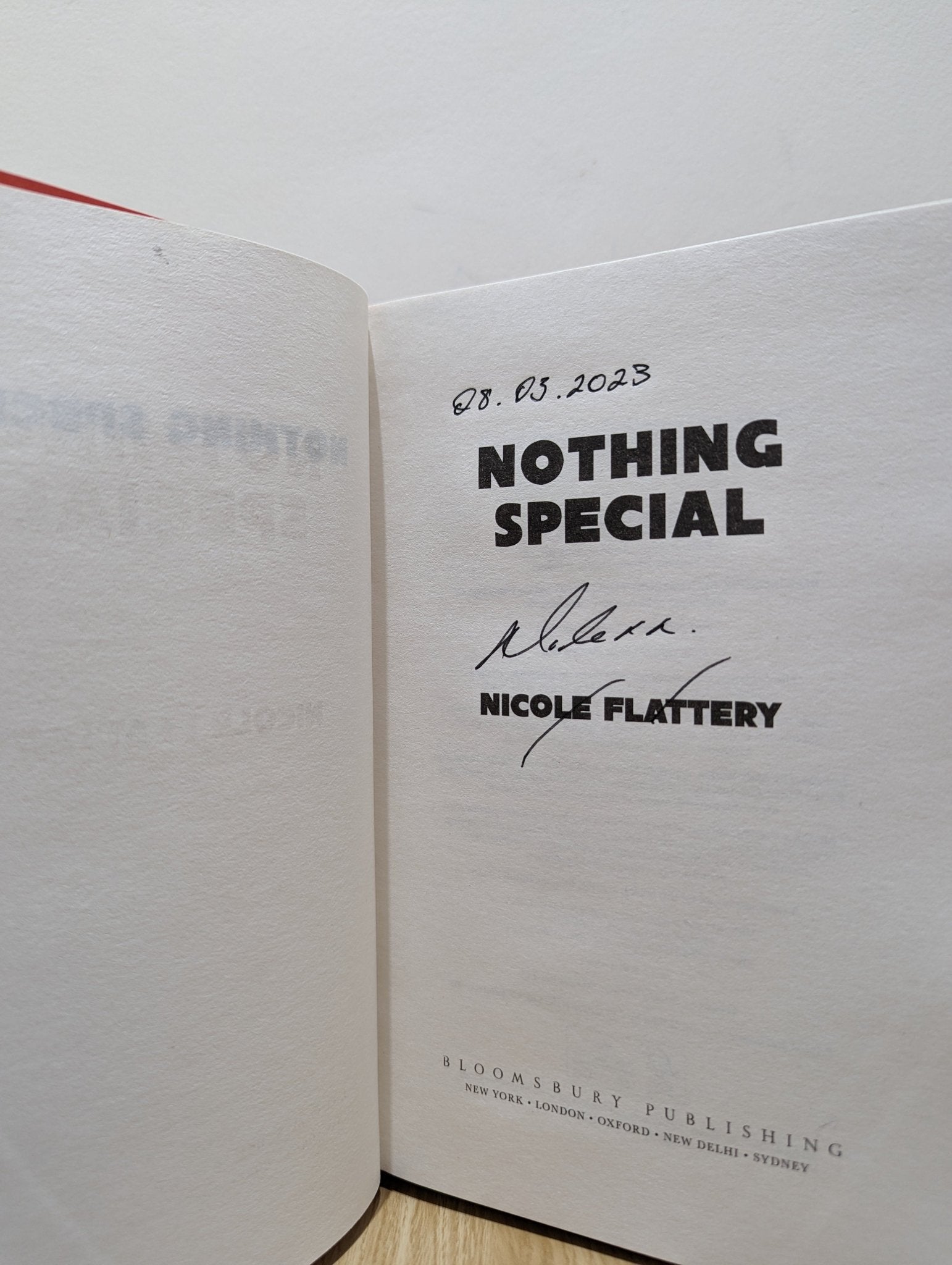 Nothing Special by Nicole Flattery (Signed Dated First Edition) - Fialta Books