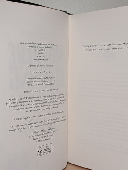 Nowhere Burning by Catriona Ward (Signed Special Edition with sprayed edges) - Fialta Books
