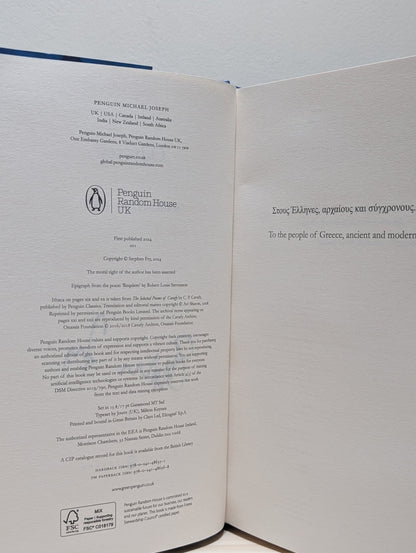 Odyssey: Stephen Fry's Greek Myths 4 by Stephen Fry (Signed) - Fialta Books