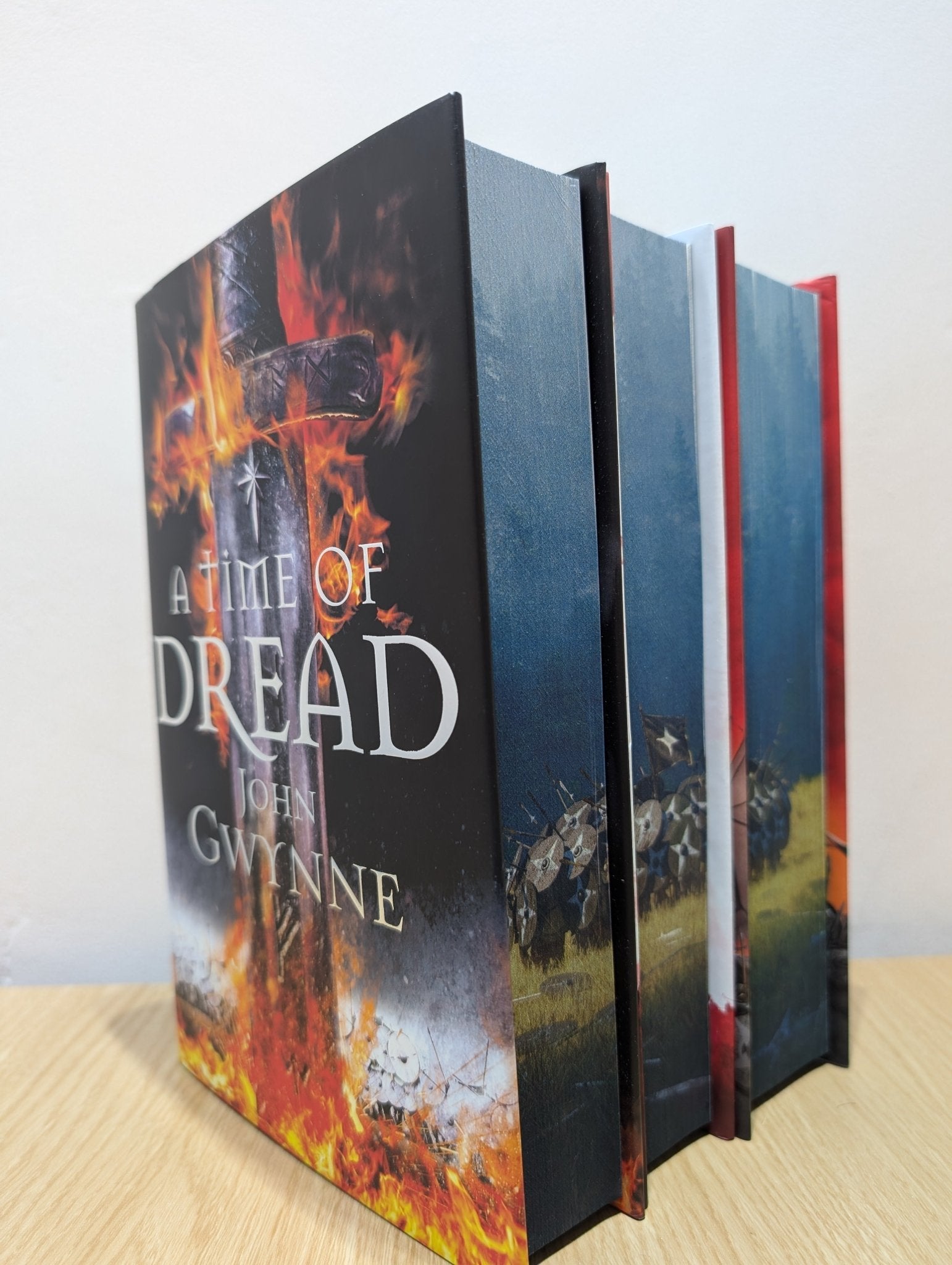 Of Blood and Bone: A Time of Dread; A Time of Blood; A Time of Courage by John Gwynne (Signed with sprayed edges) - Fialta Books