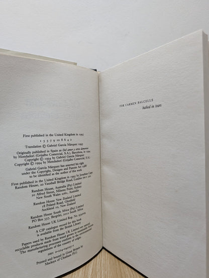 Of Love And Other Demons by Gabriel Garcia Marquez (First Edition) - Fialta Books
