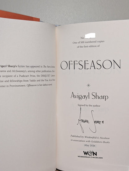 Offseason by Avigayl Sharp (Signed Numbered First Edition) - Fialta Books