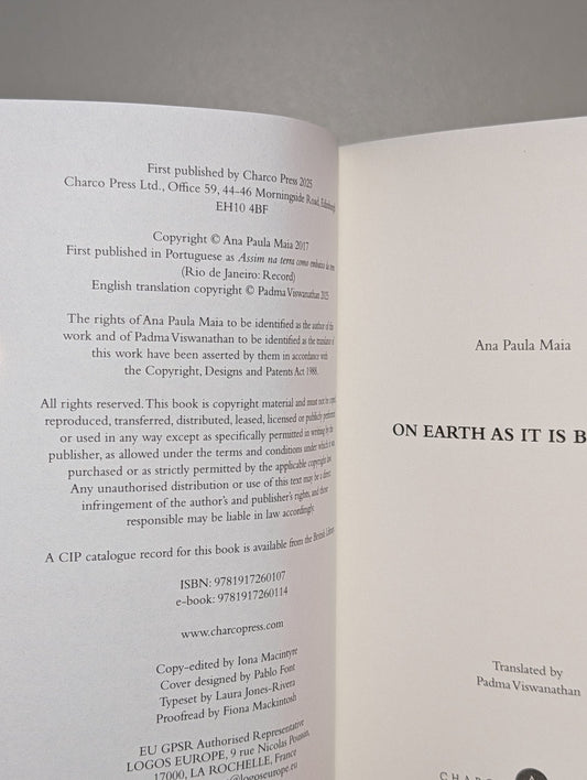 On Earth As It Is Beneath by Ana Paula Maia (First Edition) - Fialta Books