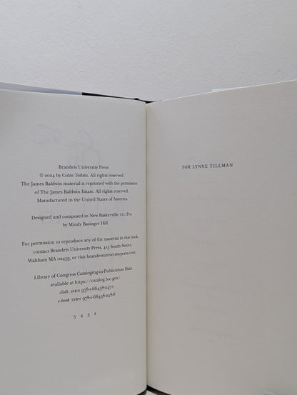 On James Baldwin by Colm Toibin (Signed) - Fialta Books
