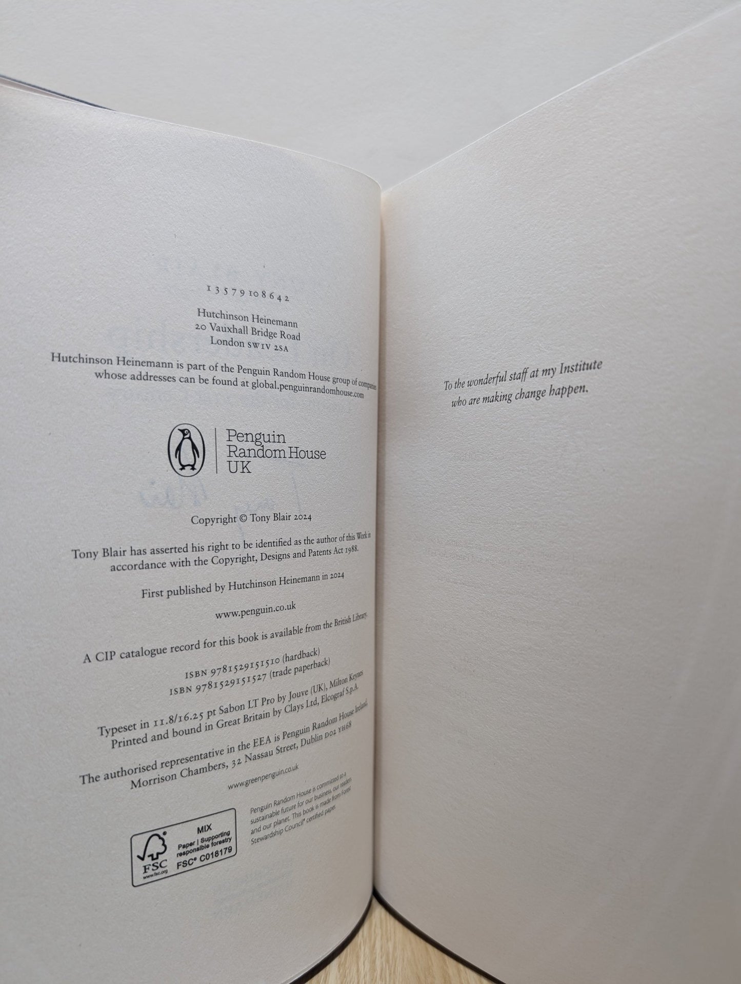 On Leadership: Lessons for the 21st Century by Tony Blair (Signed First Edition) - Fialta Books