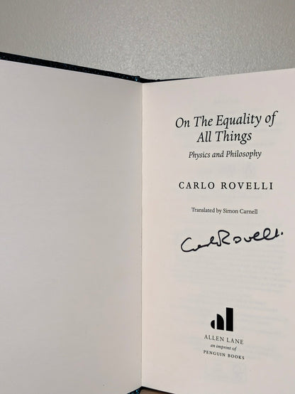 On the Equality of All Things by Carlo Rovelli (Signed First Edition) - Fialta Books