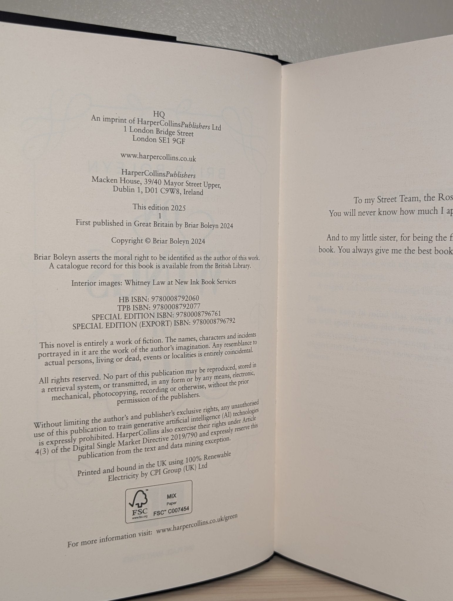 On Wings Of Blood by Briar Boleyn (First Edition with sprayed edges) - Fialta Books