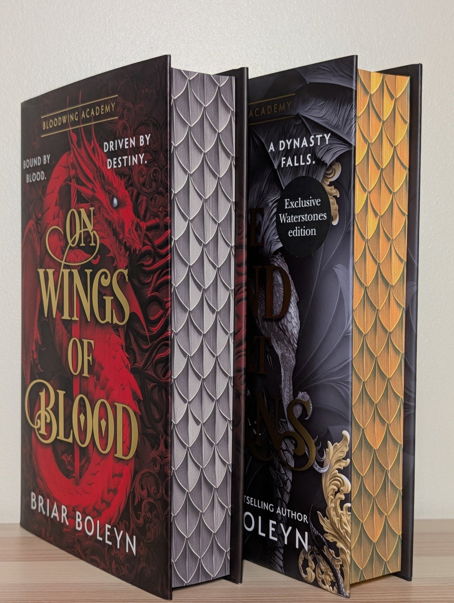 On Wings Of Blood; The Bond that Burns by Briar Boleyn (First Edition Set with sprayed edges) - Fialta Books