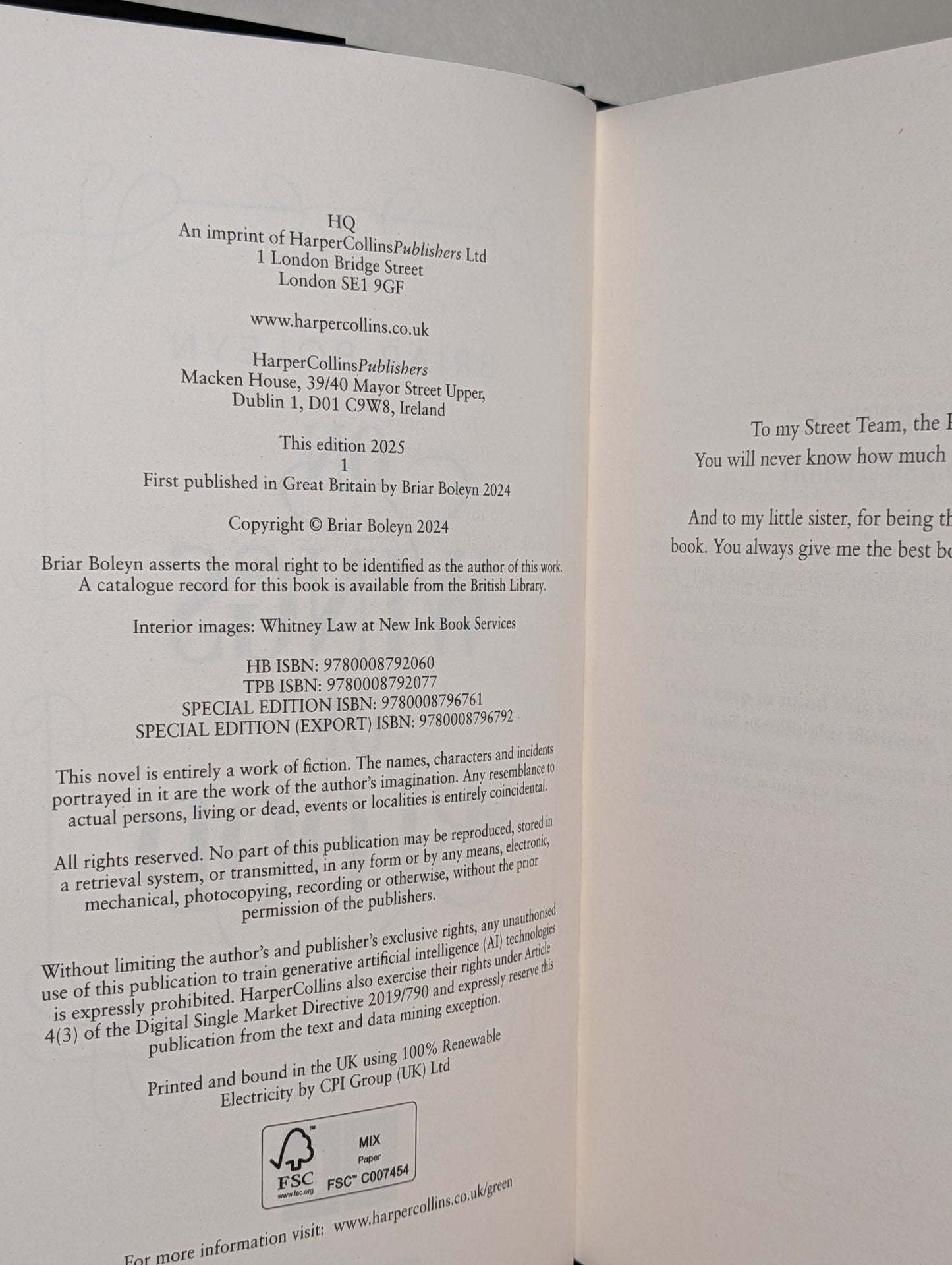 On Wings Of Blood; The Bond that Burns by Briar Boleyn (First Edition Set with sprayed edges) - Fialta Books