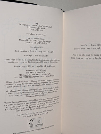 On Wings Of Blood; The Bond that Burns by Briar Boleyn (First Edition Set with sprayed edges) - Fialta Books